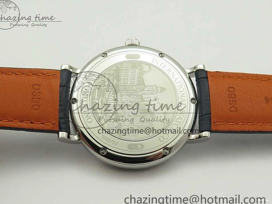 MIROTIME 0324 Portofino Automatic SS FKF 1:1 Best Edition Blue Dial on Blue Leather Strap A Cozy 7133